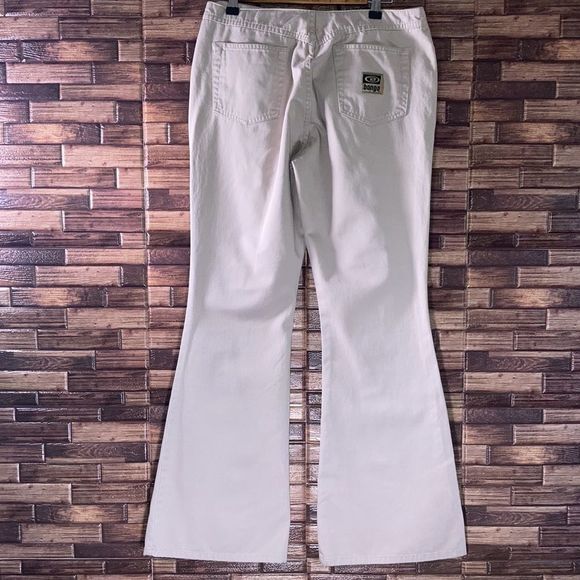 Vintage Y2K Juniors Size 9 Bongo No Waist X-Trim Flare Khakis - Picture 2 of 12